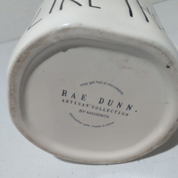 Rae Dunn I WOKE UP LIKE THIS Large Letter White Coffee Mug Big Farmhouse Style - Picture 9 of 10